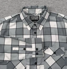 Dixxon Flannel Co Shirt Mens 2XLT Madden Gray Plaid Long Sleeve Button Down