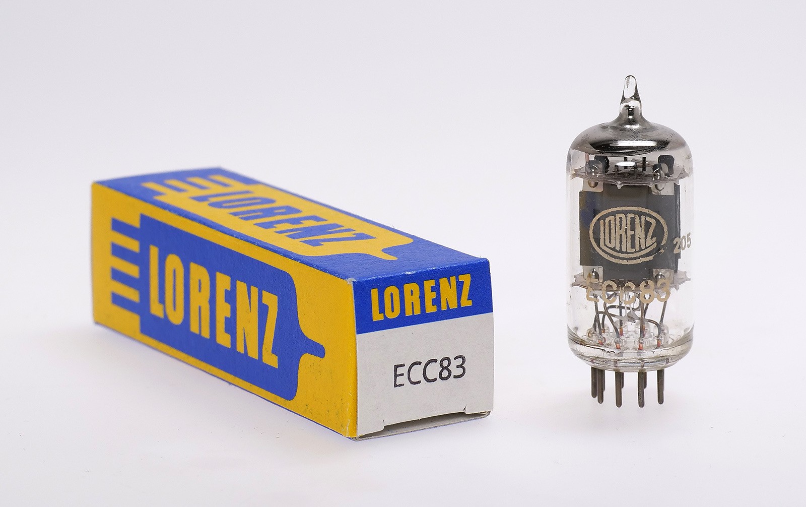 ECC83 12AX7 Röhre tube LORENZ alte Produktion -  Geprüft !