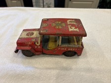Vintage Tin Fire Dept 11951 Friction Truck
