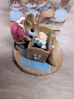 Wee Forest Folk ATTIC TREASURES Annette Petersen Mouse Pink Dress Trunk M 126