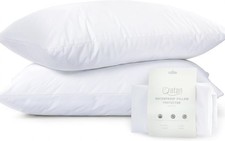 Waterproof Standard Size Pillow Protectors Set of 2   Soft Microfiber Zippered