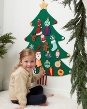 Beautiful Felt Christmas Tree for Kids - Fun with 38.6" x 24.33", Multi