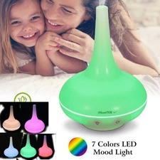 200ml 7 Color LED Lights Office Home Humidifier Aroma Oil Diffuser Mist Purifier