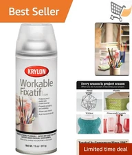 Workable Fixatif Spray Clear 11oz Matte Protective Coating for Art & Drawings