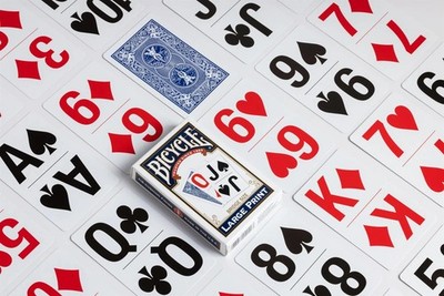 Bicycle Super Jumbo Bridge (Blue) Playing Cards by USPCC