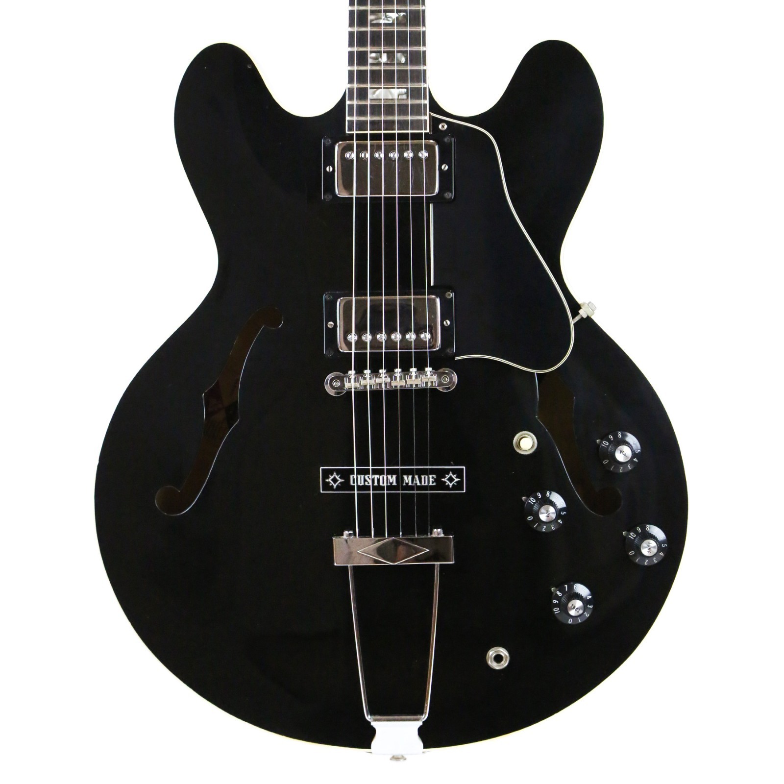 1973 Gibson ES-335 Vintage Electric Semi-Hollowbody Guitar in Custom BLACK Ebony