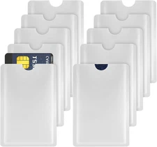 10PCS RFID Blocking Sleeves - Credit Card Holder & Identity Card Protector Set
