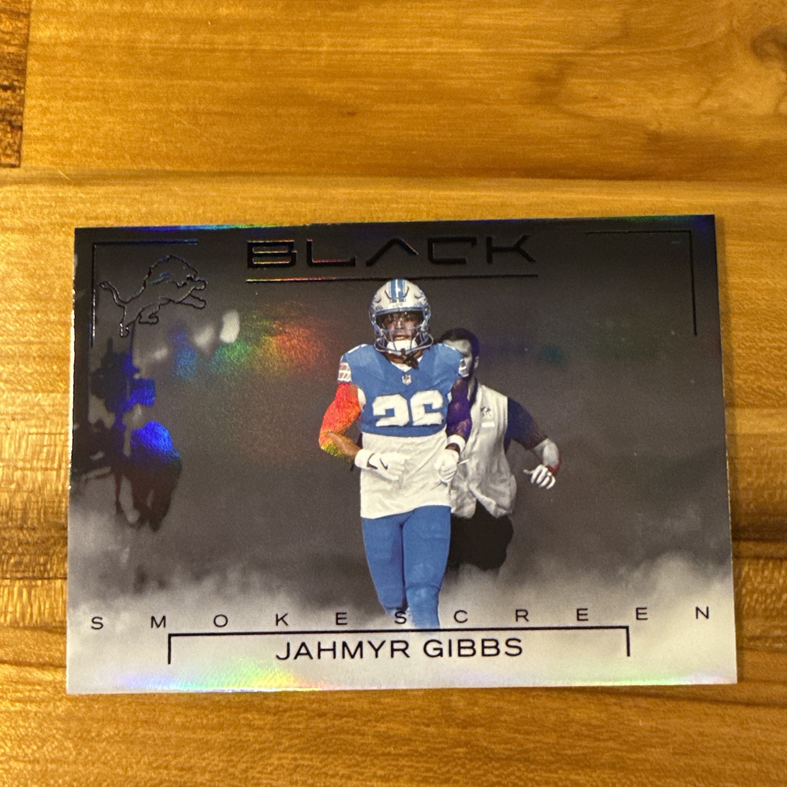 Jahmyr Gibbs 2025 Panini Black Smokescreen SSP CASE HIT Detroit Lions #5