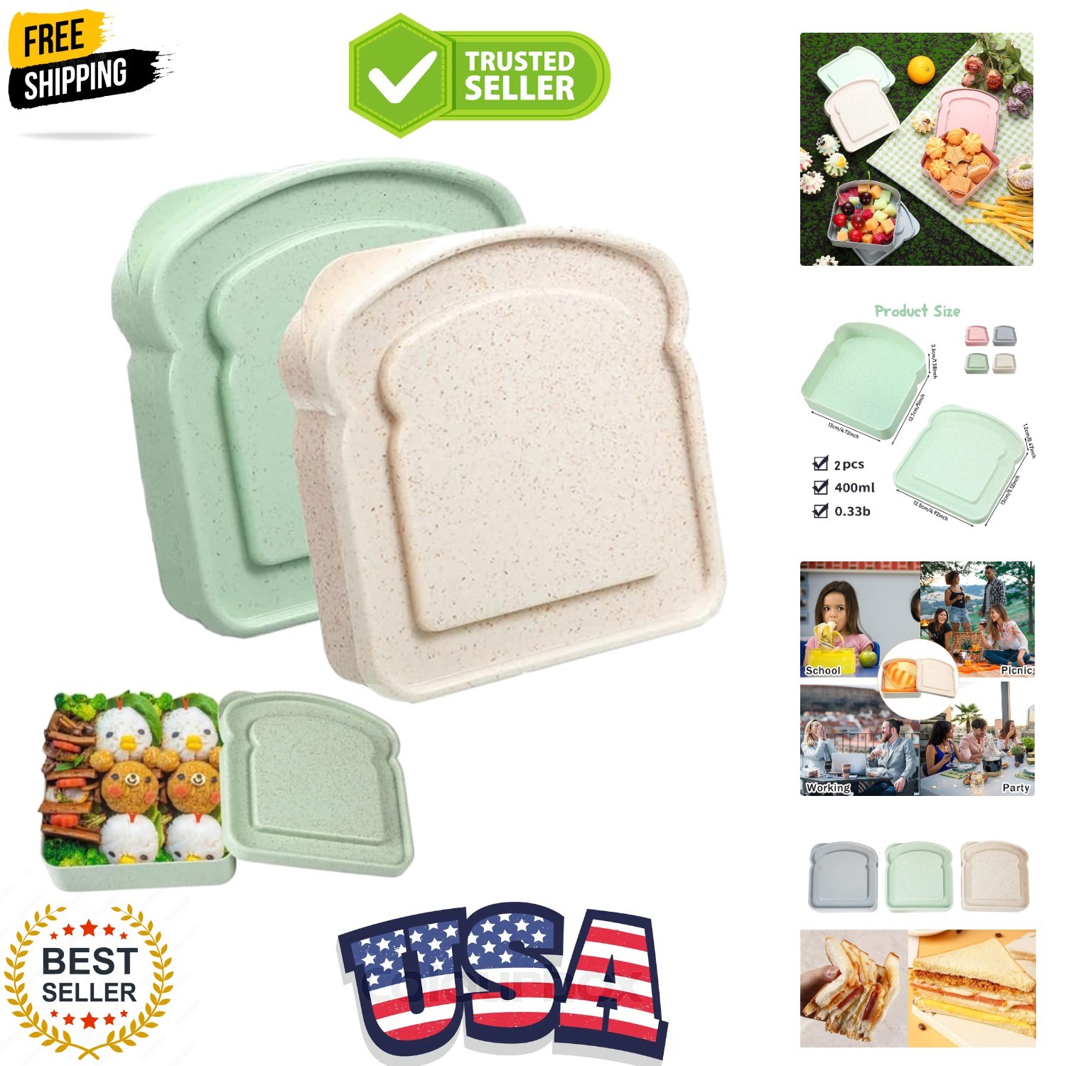 Es Plastic Toast Shape ...