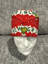 Scrub Cap Christmas Grinch Red