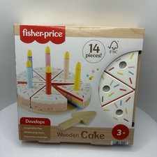 Fisher-Price Wooden Cake Toy Set 14pc Imagination Play Language Relation Skills