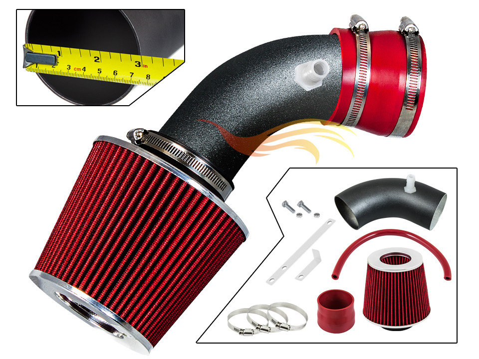 BCP RW RED 2004-2008 Pacifica 3.5L 3.8L 4.0L V6 Short Ram Intake Kit+ Filter