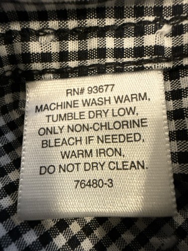 Claiborne Stretch schwarz, grau & weiß kariert 100 % Baumwolle Anzughemd Herren 2XL - Bild 7 von 10
