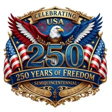 2pcs USA 250th Anniversary Car Decals - 1776-2026 Patriotic Bumper Stickers, ...