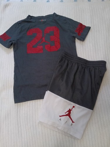 Air Jordan T Shirt Top & Shorts Set Boys Outfit Medium Large Jumpman Nike A5