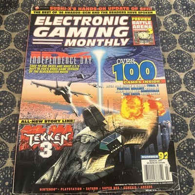 Electronic Gaming Monthly Magazine #92 MARCH 1997 ID4 Independence Day Tekken
