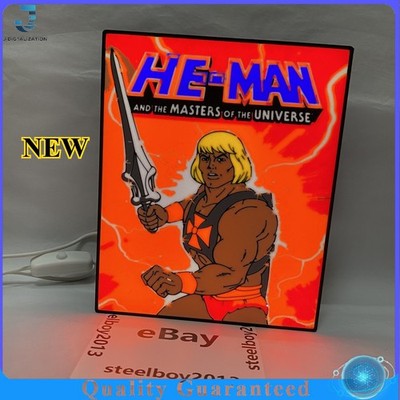 3D Printed USB LED Lamp He-Man and Masters of The Universe Light Box Neon Sign