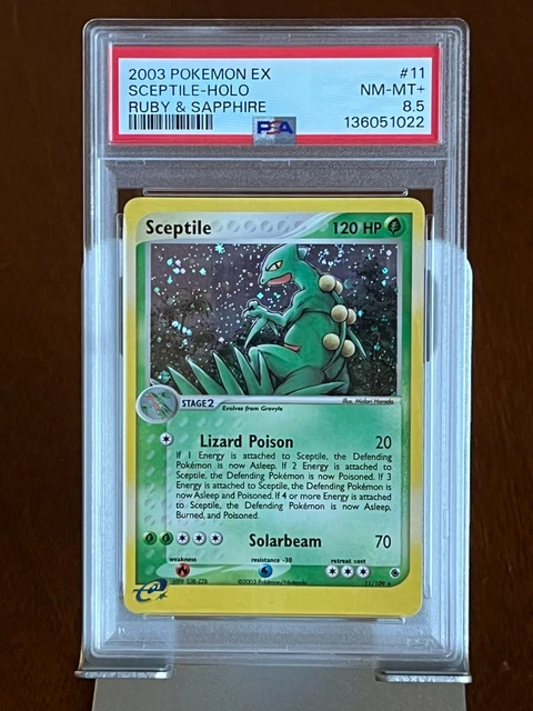 Pokemon Sceptile #11 EX Ruby & Sapphire Holo PSA 8.5 (Swirl & Low Pop 1 of 1)