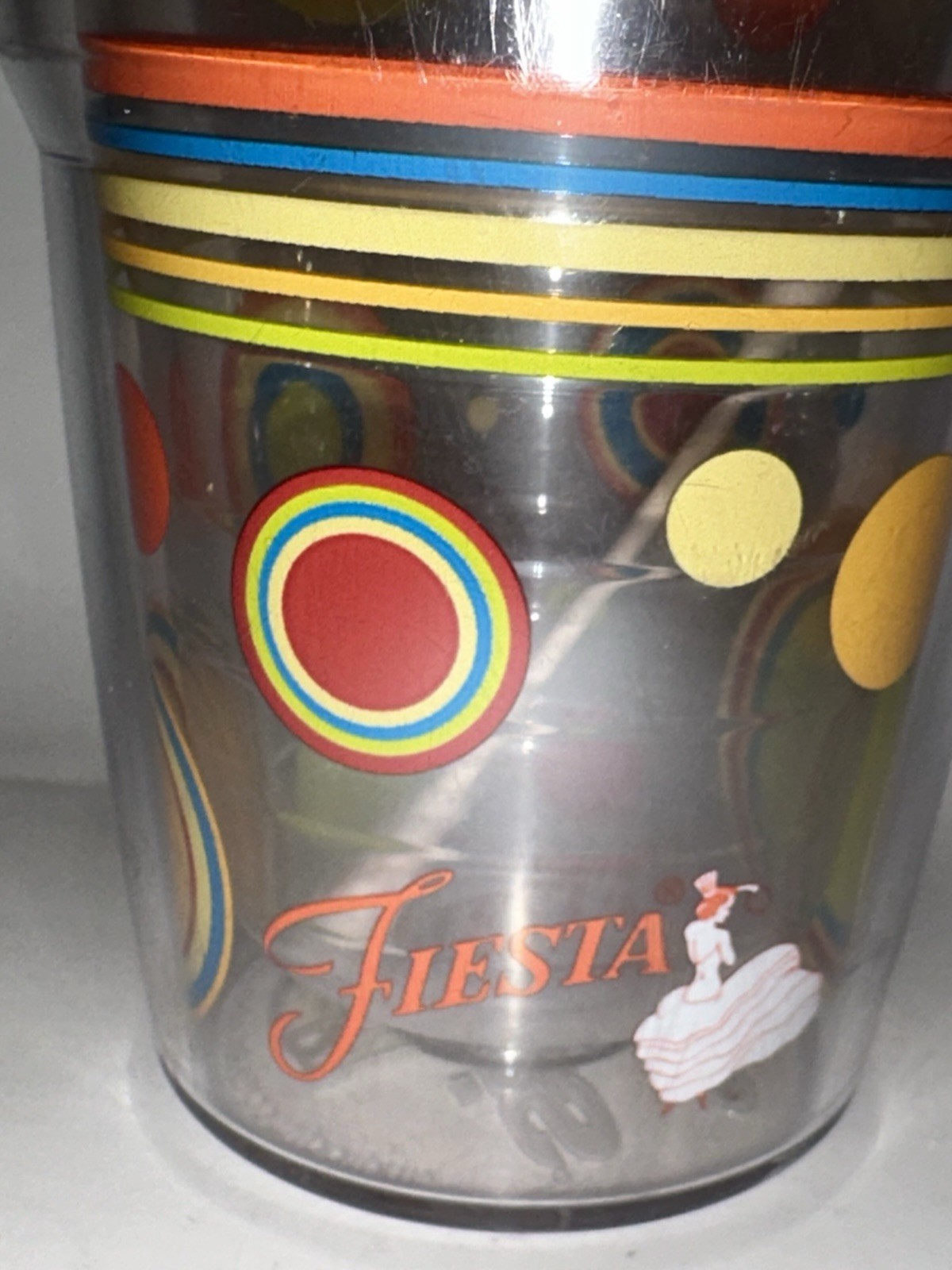 Tervis Fiesta Poppy Dots 24 oz Tumbler with Straw Lid (no Straw) New