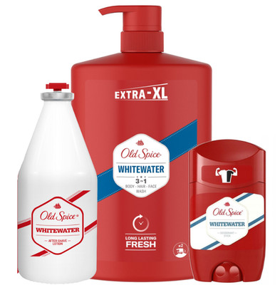 Old Spice Whitewater Geschenkset   Duschgel, Shampoo, Aftershave & Deo