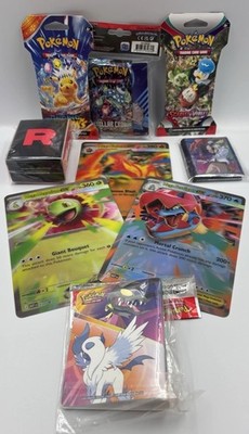 Pokemon Sealed / Oversized 3D Promo Lot - Boosters,  Mini portfolios +