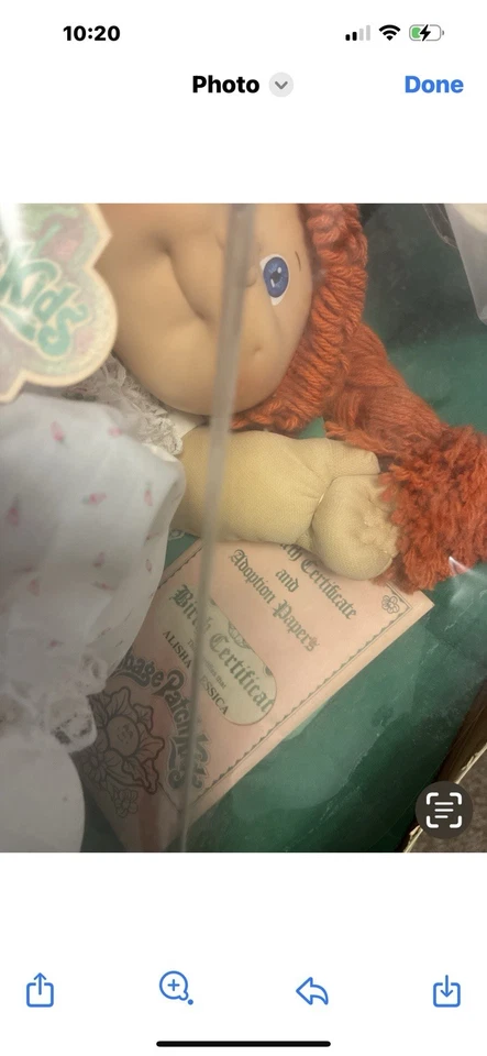 RARO! Muñeca Cabbage Patch 1984💕ALESHA JESSICA💕NUEVA EN CAJA sin usar, ¡con papeles de adopción! Foto 2 de 4