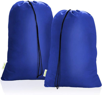 Otraki Extra Large 28x45 Inch Laundry Bags, 2 Pack, Heavy Duty, Washable, Blue