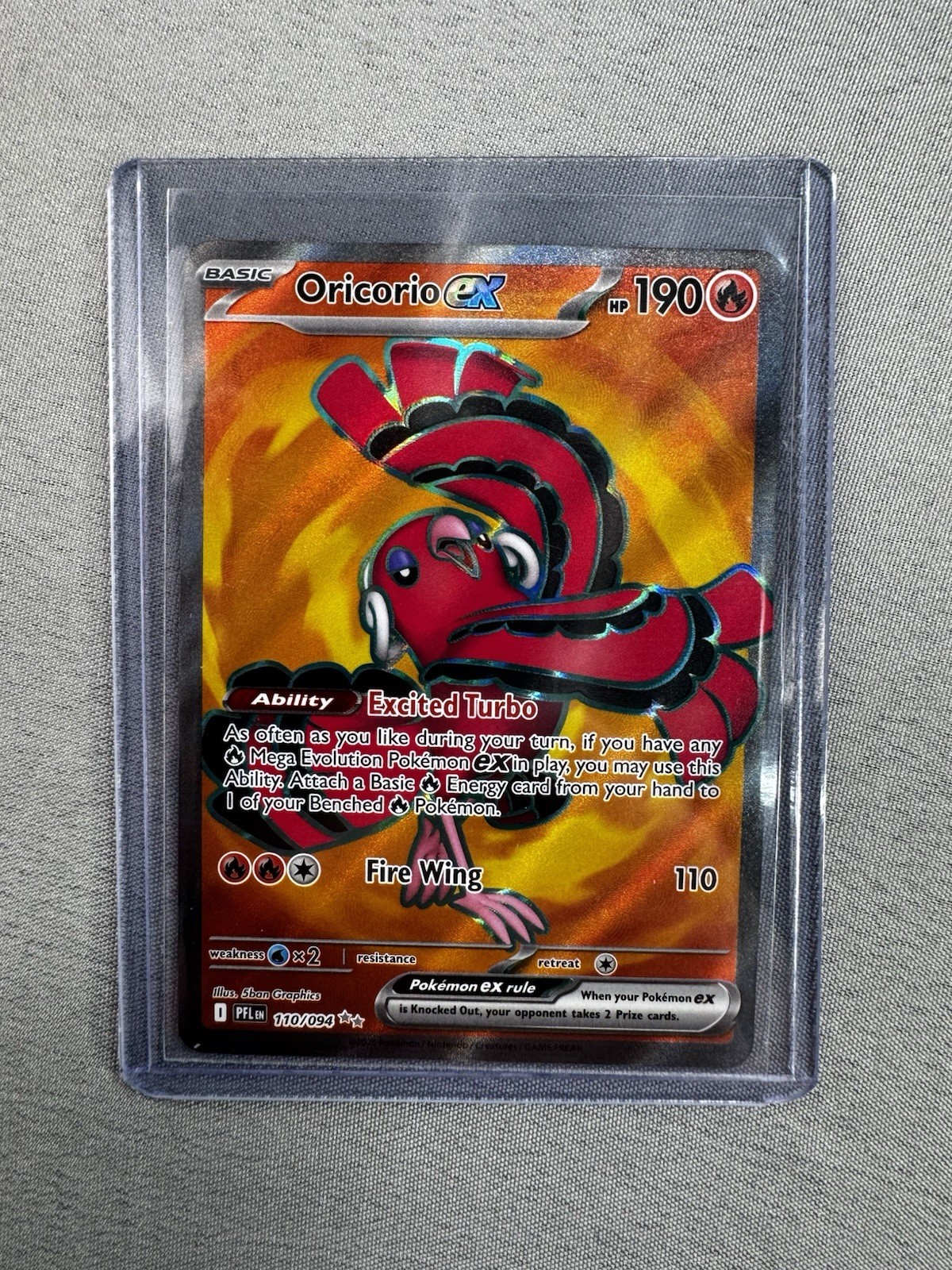 110/094 Oricorio ex Full Art Phantasmal Flames Ultra Rare Pokemon MINT MT