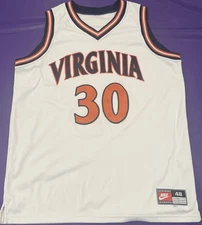 Game Worn Virginia Cavaliers NCAA #30 Authentic 2000’s Nike Basketball Jersey 48