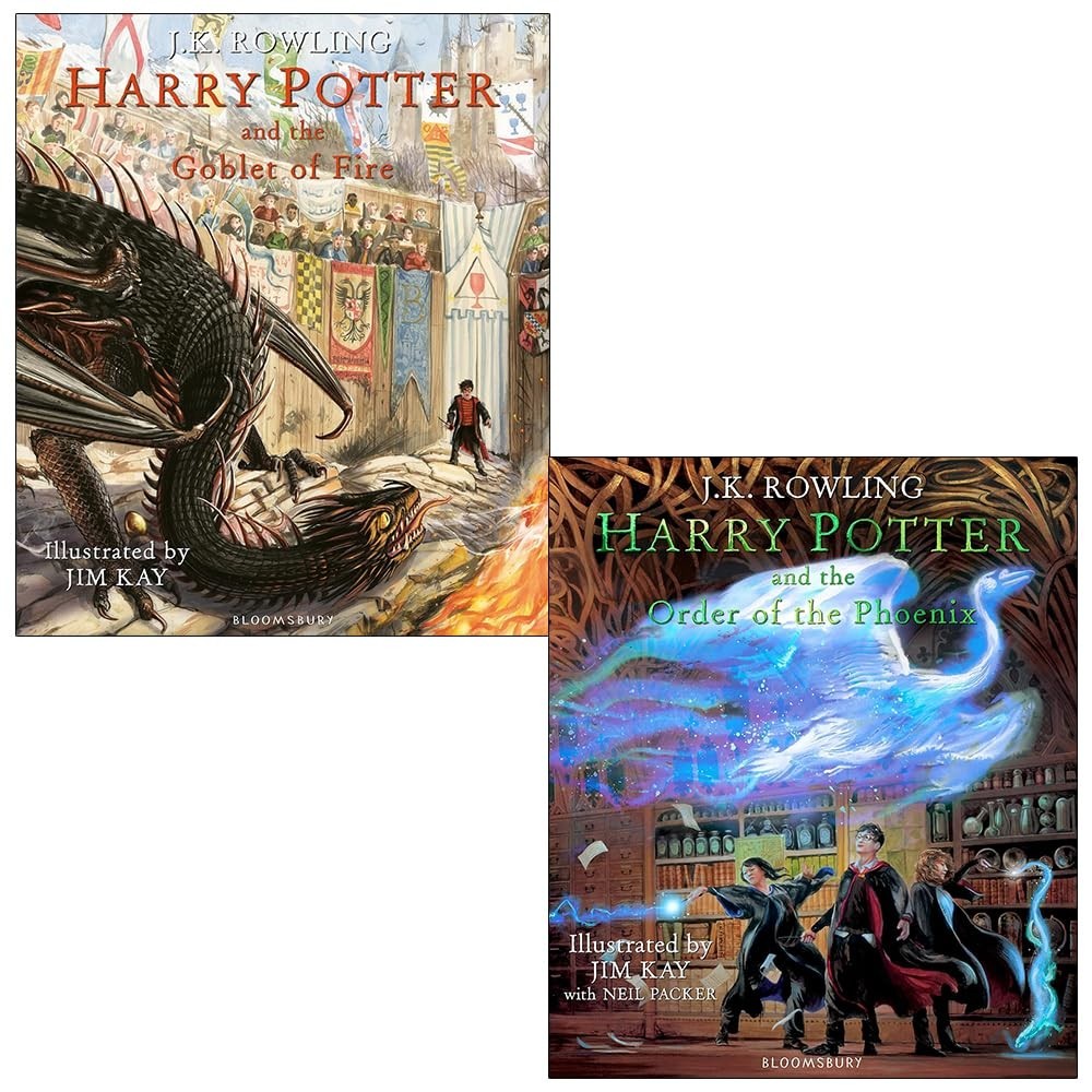 Harry Potter Illustrated Edition Collection 2 Books Set By J.K. Rowling (HB)