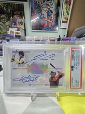 2022 Panini Flawless Ronald Acuna Jr Juan Soto /25 Dual Signatures Auto PSA 8