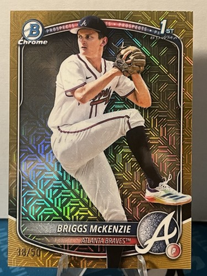 #ad #ad 2025 Bowman Chrome Draft Baseball Briggs McKenzie Gold Mojo Refractor 1st 50 $29.99