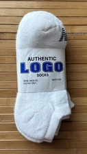 New 3 Pair New Balance Coolmax Low Cut Socks White Size 10-13 Generic Band VTG
