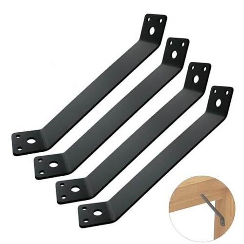 4 Pcs 7" x1-1/3 Inside Mount 45-Degree Angle Bracket, 6 Hole Heavy Duty Corner