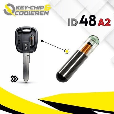   1x Wegfahrsperre Transponder Glas Chip ID48-A2 vorcodiert für AUDI A6 TT Q3  
