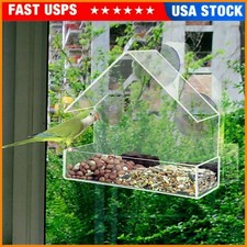 Clear Window Bird Feeder with Strong Suction Cups Wild Bird Feeder Bird Watching