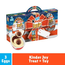 Kinder Joy Eggs, Holiday Toy, Sweet Cream and Crispy Chocolatey Wafer Bites, Ind