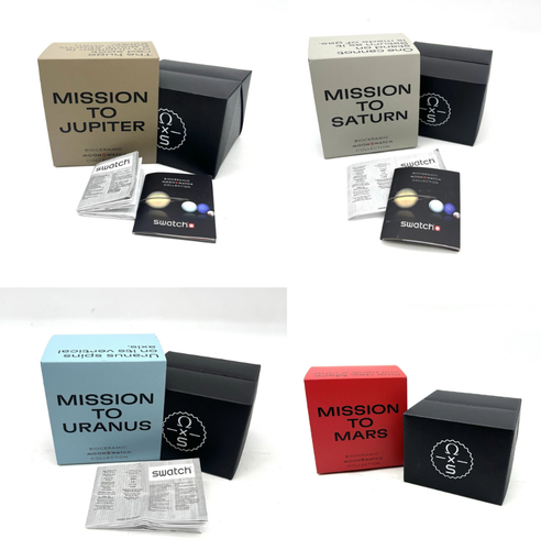 4 Original OMEGA SWATCH MOONSWATCH Boxen Original
