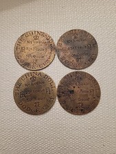 Vintage- 4 Dodge City, The China Doll Brothel Bronze Tokens ~Just for Fun Coins
