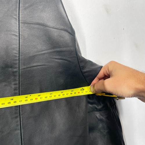 Vintage Wilsons Leather Jacket Mens L Black Khaki Reversible Bomber Harrington - Picture 11 of 15