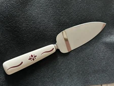 Longaberger Red traditions pie and cake server-Pre-Owned