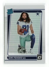 SIMI FEHOKO #242 2021 PANINI OPTIC COWBOYS VARIATION ROOKIE RC