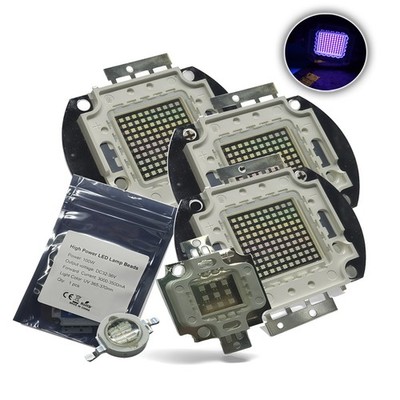 3W 10W 100W High Power Light UV Purple LED 365nm 385nm  395nm Ultraviolet LED