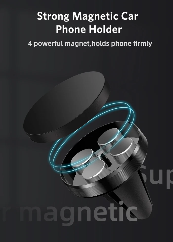 Universal Magnetic in Car Magnetic Air Vent Mount Holder Stand for Mobile Phone - Image 3 of 4