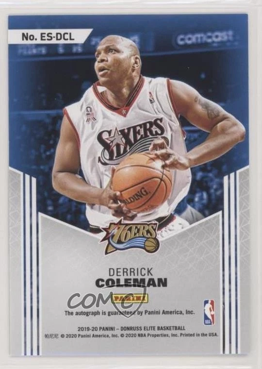 2019-20 Donruss Elite Elite Signatures /60 Derrick Coleman #ES-DCL Auto - Image 2 of 2