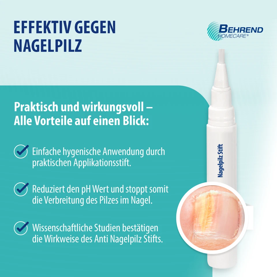 Behrend Homecare – Nagelpilz Stift für eine schnelle Nagelpilzbehandlung - Bild 2 von 4