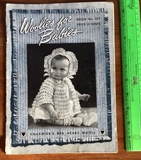 1943 CROCHET KNITTING Patterns for BABIES Blanket, Hats, Sweaters, Cardigans