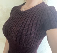 Authentic Prada dress knit 100% soft wool Colour Of The Season!!burgundy size 42