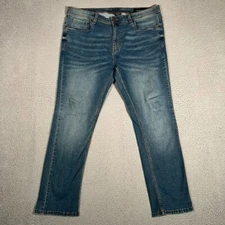 The Perfect Jean NYC Mens 38x30 Blue Slim Fit Casual Preppy Denim Logo Stretch