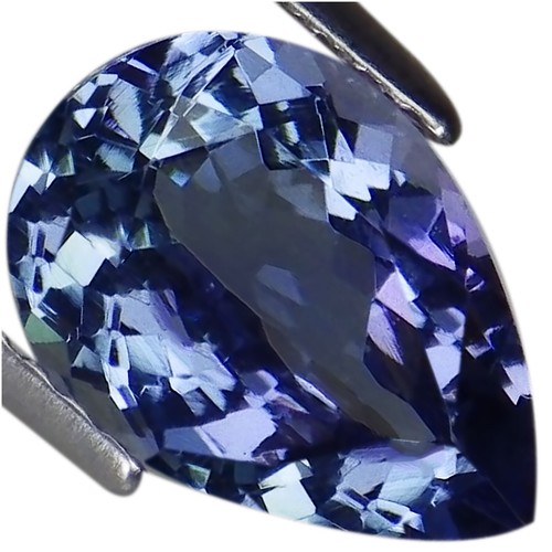 2.20 Ct A Natural D BlockTanzanite Gemstone Light Green Violet Color Pear Cut - Picture 2 of 2